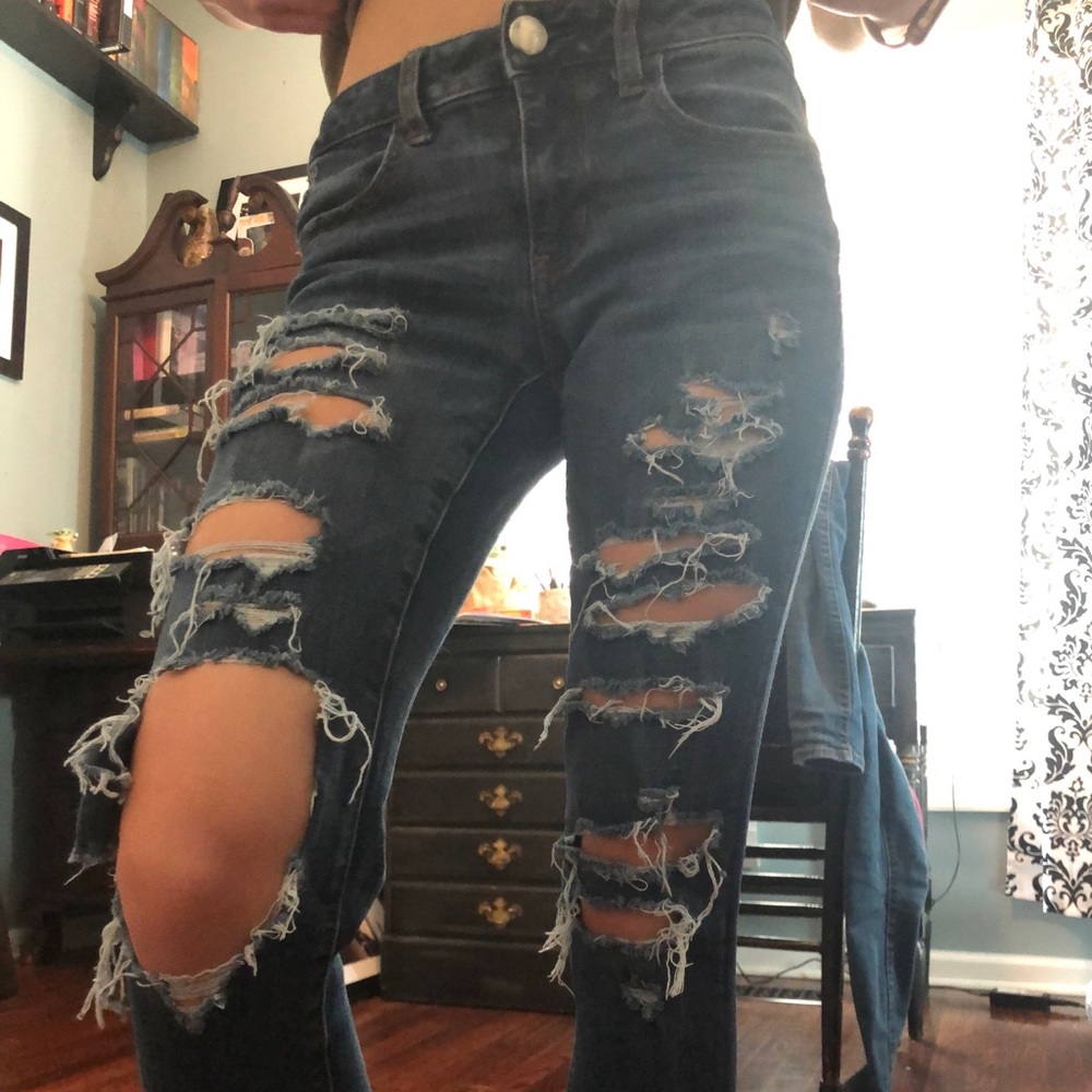American Eagle Outfitters AEO ripped skinny jeans